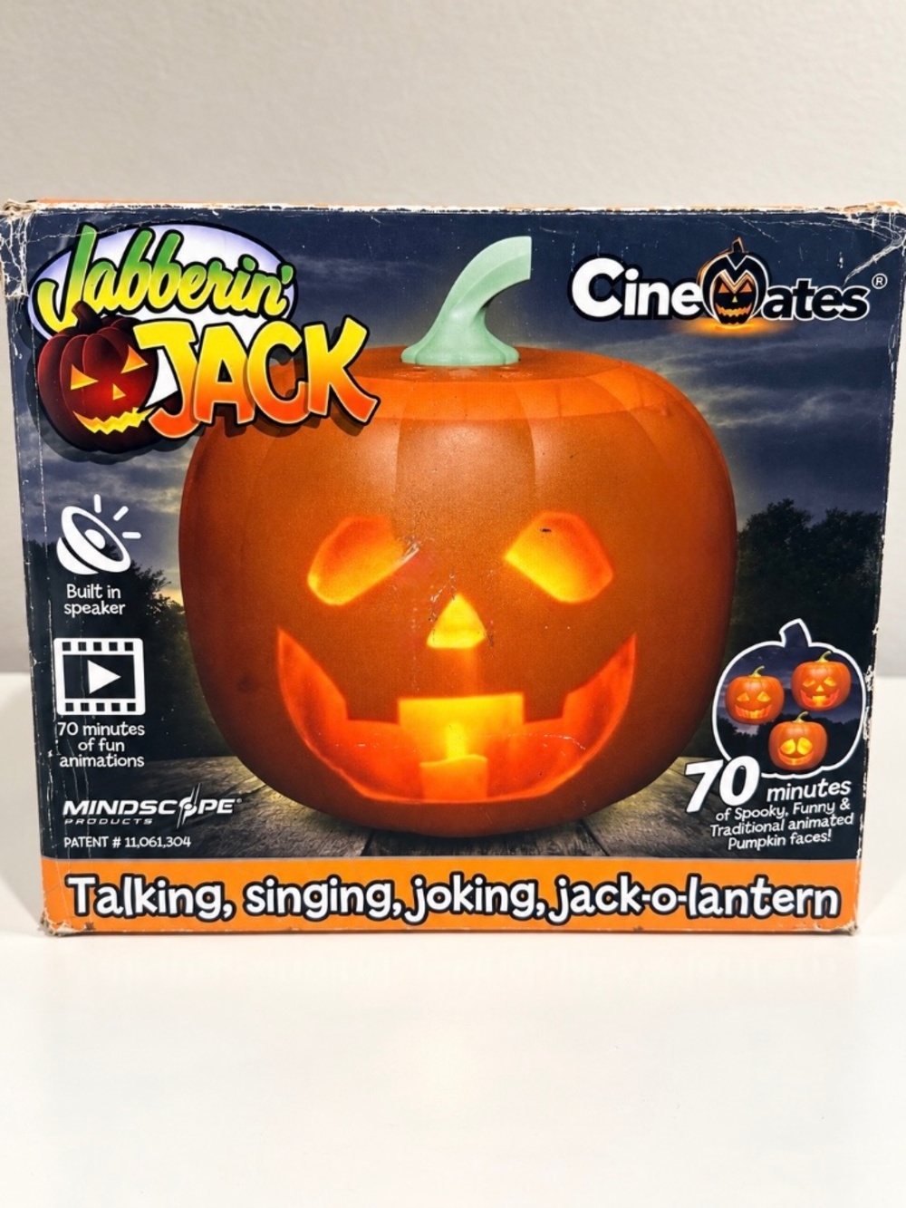 Jabber Jack Pumpkin Rare*ANIMAT3D XL 12" Talking Animated Halloween Pumpkin